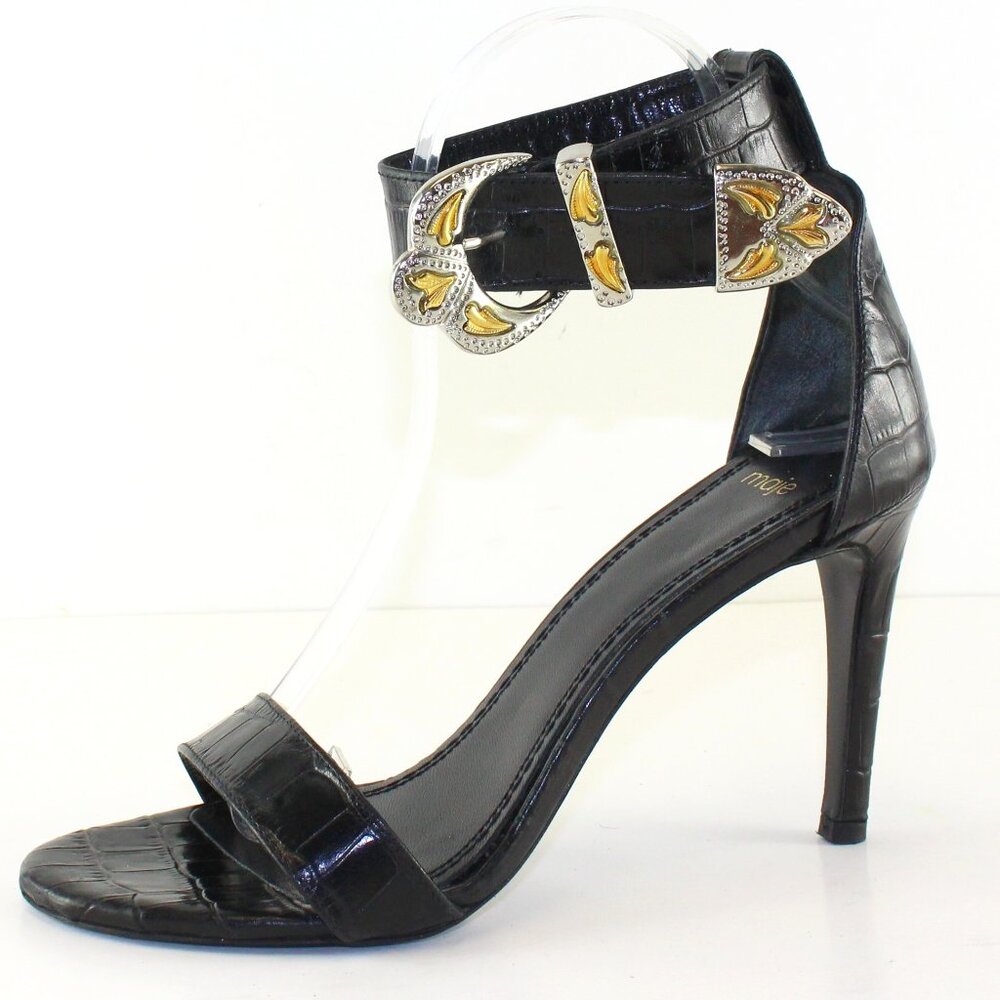 Maje Falbaria Buckled Suede Heels Womens (EU 38/US 7.5)